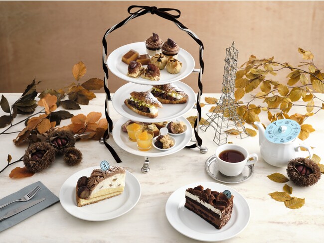 【RITUEL CAFE（リチュエル カフェ）】 「栗づくしのアフタヌーンティーセット」2023年11月1日(水)より1ヶ月限定で提供開始