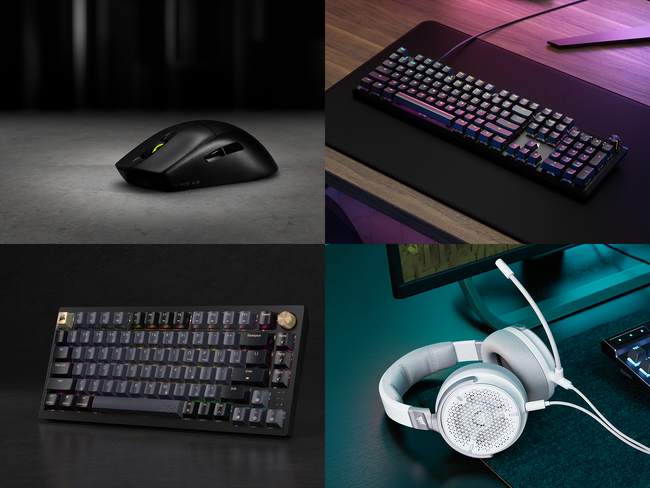 CORSAIRの超軽量60gのゲーミングマウス「M75 AIR WIRELESS」と2種のメカニカルキーボード、驚異的なリアルサウンドのヘッドセットを販売開始