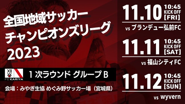 全国地域サッカーチャンピオンズリーグ2023　1次ラウンド組み合わせ決定