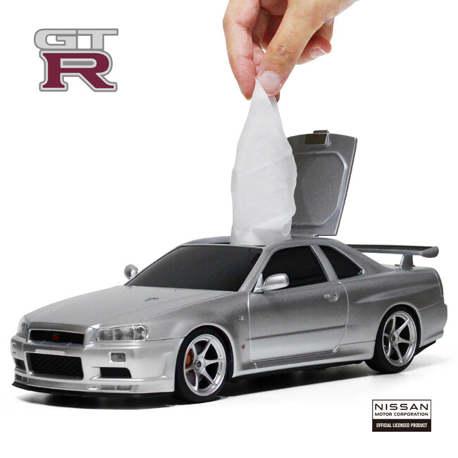 【世界初】日産スカイライン GT-R (BNR34)の車型ウェットティッシュケース