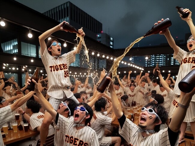プロ野球ファン必見！優勝したらホテルの屋上テラスで『歓喜のビールかけ』を体験！！プロジェクターを備えた特設会場での試合観戦と宿泊のセットプラン販売で「異次元の観戦体験」を提供