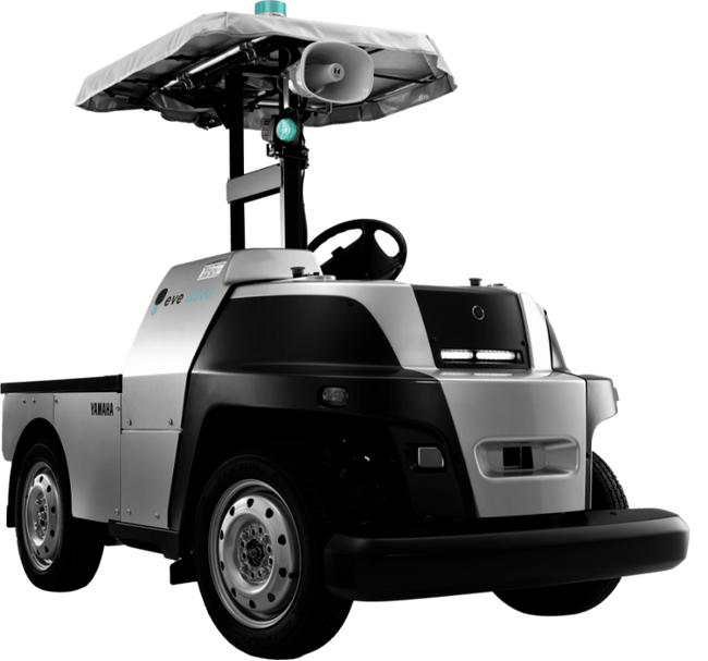 屋外搬送 “今日から、自動化”「2023国際ロボット展」ヤマハ発動機ブースにeve autoを出展