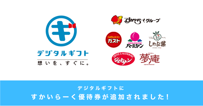 全国約3,000店舗「すかいらーくご優待券」がデジタルギフト(R)で受取可能に