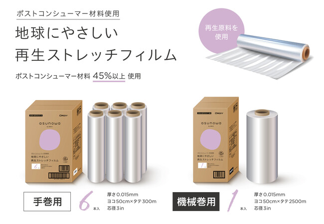 - 倉庫・物流等で使用するストレッチフィルム - asunowa 再生ストレッチがエコマークを取得
