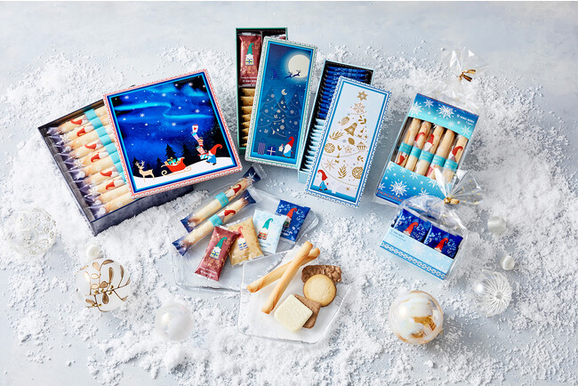 ヨックモックからのクリスマスコレクション2023　11月1日(水)からトムテが描かれた限定商品と28年間愛され続けるホリデー缶が登場