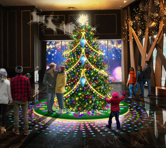 高さ4mのクリスマスツリーが登場＆サンタがホテルにやってくる！「Park Front Christmas 2023」開催！