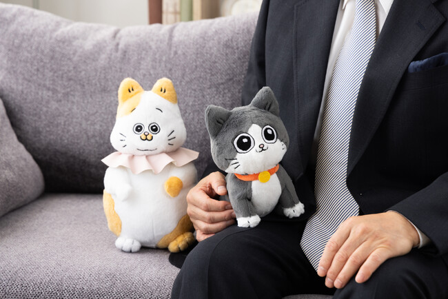 ぬいぐるみに転生した（？）プンちゃんがあなたのお部屋に。　『ねこに転生したおじさん 等身大ぬいぐるみ』