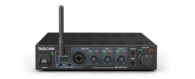 マイク入力/Bluetooth(R)搭載、ハイ・ローインピーダンス対応コンパクトな設備用ミキシングアンプ『MA-BT240』を新発売