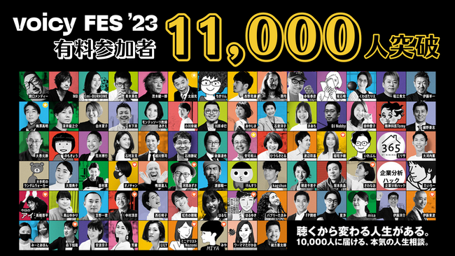 「Voicy FES ’23」、音声だけのイベントで有料参加者数が11,000人を突破！