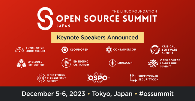 Linux Foundation、Open Source Summit Japan 2023 の基調講演者を発表