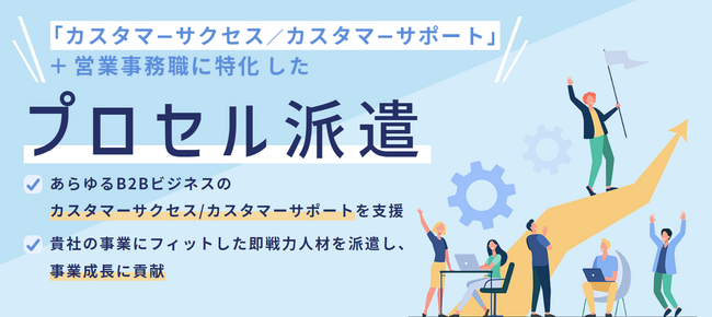 株式会社プロセルトラクション　カスタマーサクセスやカスタマーサポート、営業事務に特化した派遣事業を開始