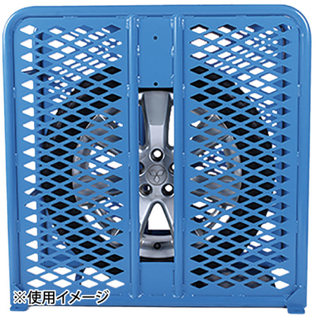 タイヤ安全囲い　小型スリット有２連　ゲージ２ケ付 NTE-SS2-Mの取り扱いを開始　【整備機器・鈑金塗装工具の補助金活用サポートしています】