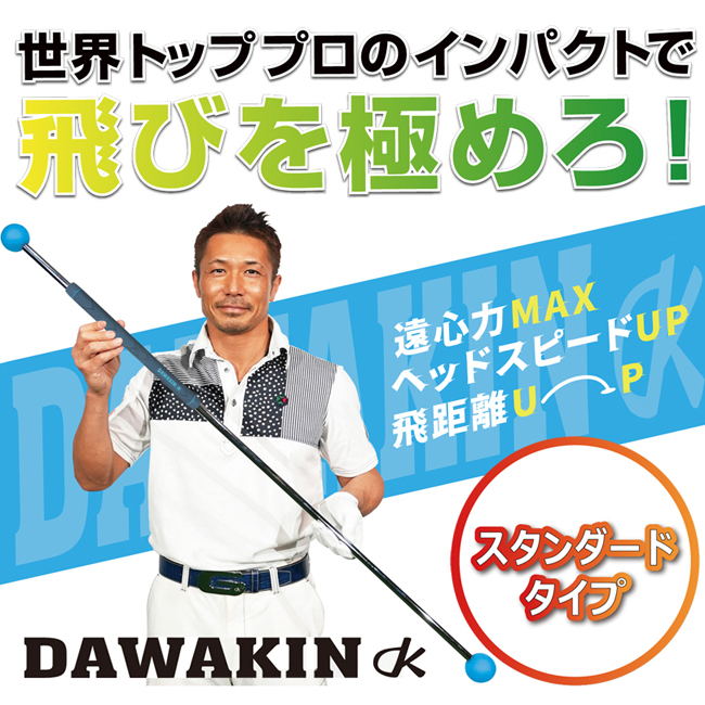 Lynx リンクス ゴルフ ダワ筋スティック スタンダードタイプ スイング 練習器　DAWAKIN STICK STANDARD (ターコイズ/グレー)