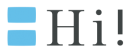 「Hi!」ロゴ