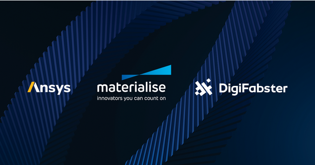 MaterialiseはCO-AM用の包括的プロセス品質システム を発表、Ansys社およびDigiFabster社と提携、また3D造形による量産事例を紹介