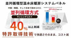 バイオミミクリー（生物模倣）が生み出した世界初の温水床暖房システムパネル全国販売開始