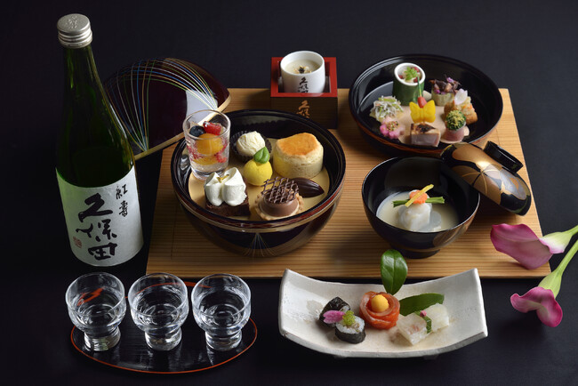 【ホテル椿山荘東京】日本酒「久保田」とのコラボレーション第五弾！スイーツはチョコレート、セイボリーは春の旬食材、ひとつで春の移ろいが感じられる「KUBOTAアフタヌーンティー」を1月24日よりスタート