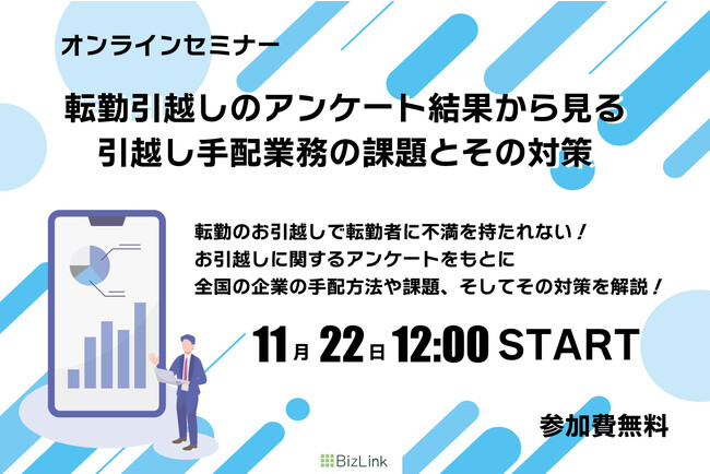 転勤のお引越しに関するアンケートを実施！アンケート結果から見る引越し手配業務の課題とその対策・無料オンラインセミナー開催！