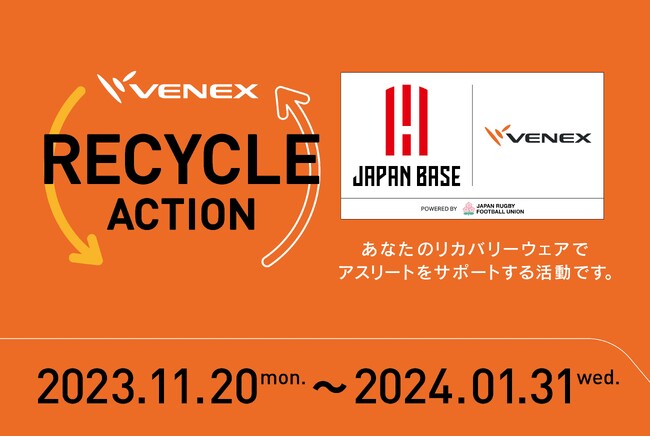ベネクス初！リカバリーウェア・アクセサリーを対象に『リサイクルアクション』キャンペーンを実施　2023年11月20日（月）～開始