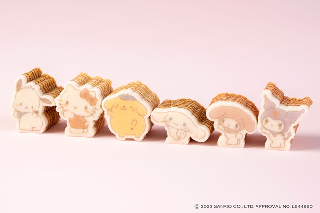 サンリオキャラクターズが、かわいくおねだり♪甘えるポーズを並べてつなげてきゅんとする、「かまって！きゅん(ハート)」な型ぬきバウムが新登場！