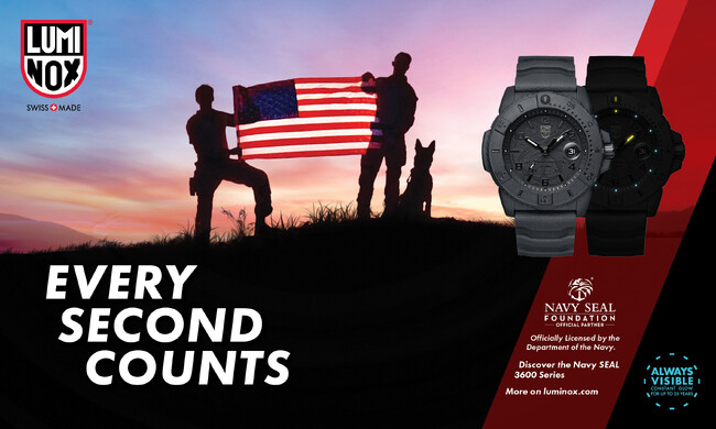 腕時計【ルミノックス】米海軍特殊部隊ネイビーシールズのコミュニティーや家族を支援～退役軍人の日を記念したブラックアウトモデルが登場！