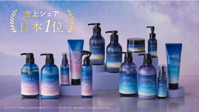 YOLUがドラッグストア市場でヘアケアブランド別売上シェア日本1 位*を獲得！新ライン好調でさらなる成長をめざす