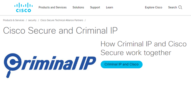 「Criminal IP」のサイバー脅威インテリジェンス、Cisco XDRに搭載