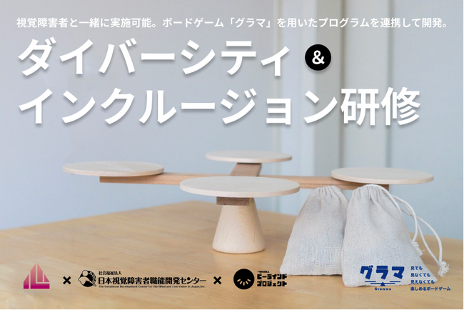 ハートクエイク、ビーラインドプロジェクト及び、日本視覚障害者職能開発センターと連携し、ボードゲーム「グラマ」を用いたダイバーシティ＆インクルージョン研修プログラムを開発