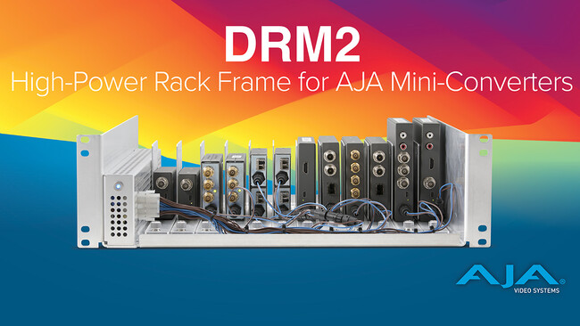 AJA 社、Inter BEE Show 2023 で AJA ミニコンバーター用ラックマウントフレーム DRM2 を発表