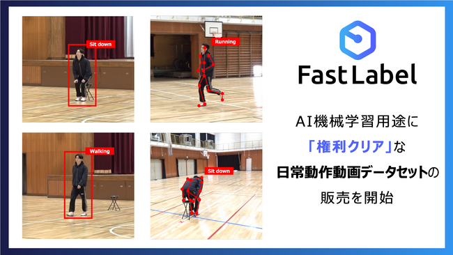 FastLabel、AI機械学習用途に「権利クリア」な日常動作動画データセット720本の販売を開始