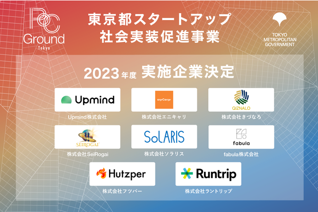 スタートアップの急成長を促すプログラム「東京都スタートアップ社会実装促進事業」の第1期(2023年度募集)採択事業が決定