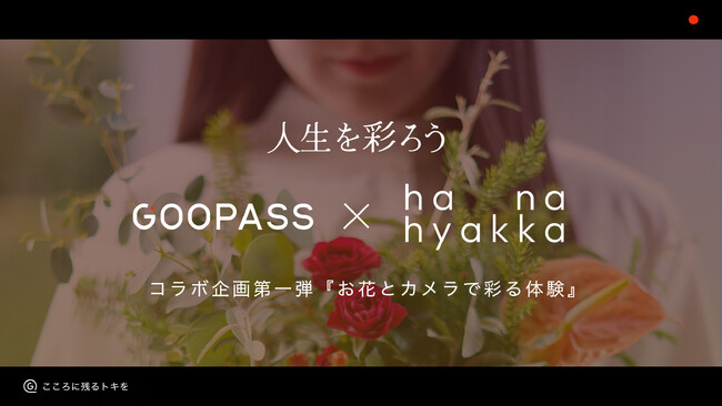 こころに残るトキのプラットフォーム『GOOPASS』×花と共にある明るく豊かな暮らしと文化を創造する『ジャパン・フラワー・コーポレーション』コラボ企画第一弾『お花とカメラで彩る体験』提供開始
