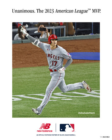 ニューバランス　大谷翔平選手が今季のアメリカンリーグMVPを獲得