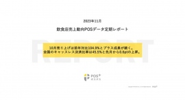 クラウド型モバイルPOSレジ「POS+(ポスタス)」飲食店売上動向レポート2023年11月 クラウド型モバイルPOSレジ「POS+(ポスタス)」飲食店売上動向レポート2023年11月