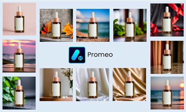 撮影した商品写真の背景をAIで自動生成、サイバーリンク、「Promeo」に生成AIによる「AI商品背景」機能を新搭載