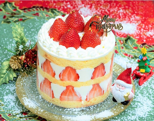 豊洲パーラーのクリスマスは「あまりん」と「あまおう」２種のブランド苺のショートケーキ