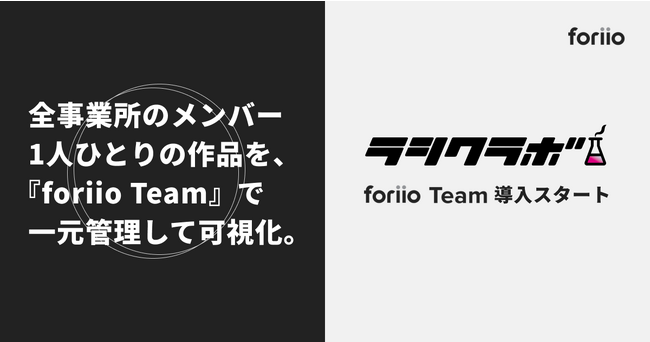 株式会社ラシクルが運営するクリエイティブ特化就労継続支援B型事業所『ラシクラボ』にて、クリエイターマネジメントツール『foriio Team』を導入！