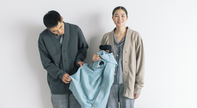 お風呂上がりにさっと羽織る『くまの夜ふかしカーディガン』、新色を加えた「ねむくまカラー」3色で再登場！