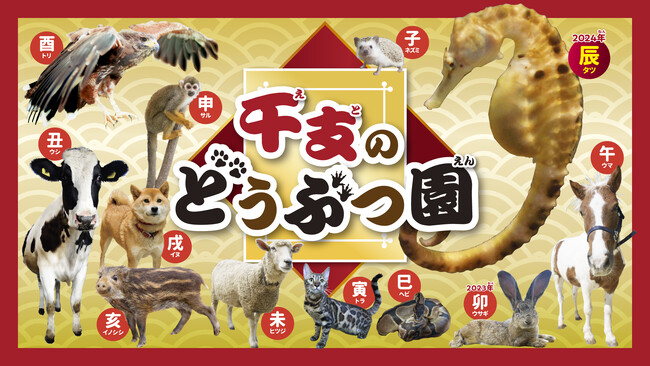 十二支の動物たちが大集合！見て・さわって・楽しい「干支のどうぶつ園」12月16日（土）からBOSS E・ZO FUKUOKAで開催決定！