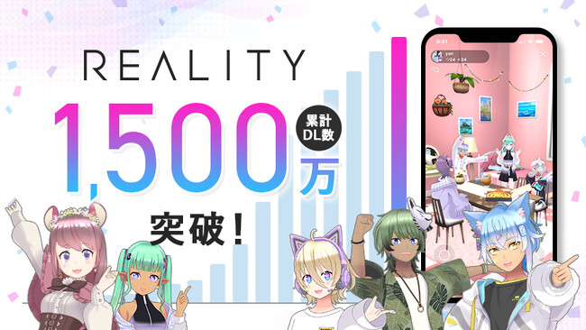 スマートフォン向けメタバース「REALITY」、全世界ダウンロード数が1,500万を突破 ～1,500万DL突破記念キャンペーンを実施～