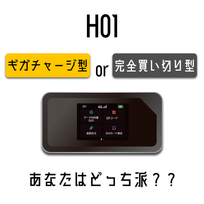 【リチャージWiFi】サステナブルなギガチャージ型・完全使い切り型の2種類のWiFiルーター【H01】が新登場。楽天・Yahooショッピング・公式ストアで本日より予約販売開始!!