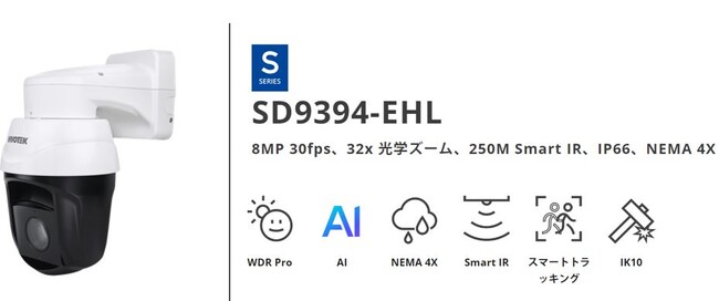 VIVOTEKから新たにPTZカメラ SD9394-EHLが登場！空港、都市、製造施設などの広大なエリアでの映像監視に最適
