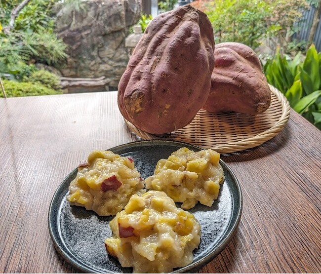 酷暑で規格外まで育ったサツマイモをモチモチ触感の「鬼まんじゅう」へ　愛知・豊橋のお亀堂が地元青果市場と全面協力