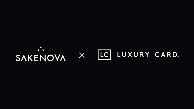 高級日本酒「SAKE NOVA」、日本初の縦型金属製クレジットカードを発行する「LUXURY CARD」のポイントプログラムに参画。