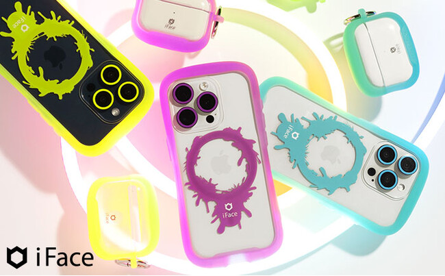 モバイルアクセサリーブランド「iFace（アイフェイス）」ふちが透けるネオンカラーの「Neo」から新製品が登場　MagSafe対応スマホケース・カメラレンズカバー・AirPodsケース