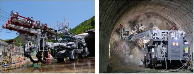 世界初！2ブームロックボルト施工機の自動化を実現
