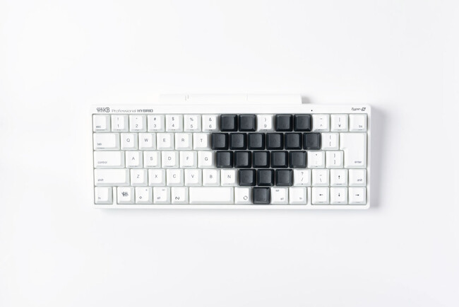 HHKB Professionalシリーズ白・墨の中央印字デザインキートップセットを販売開始