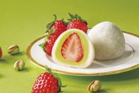 「苺」と「ピスタチオ」色鮮やかなクリスマスカラーのいちご大福『ピスタチオ苺大福』12月限定販売