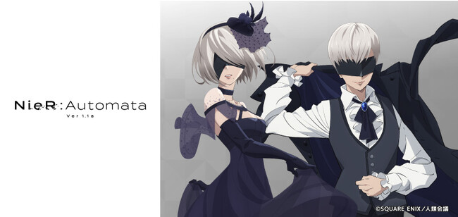 TVアニメ『NieR:Automata Ver1.1a』 より美しく凛々しいドレスコードの2Bと9Sの描き下ろしイラストを使用したメガネスタンドとアクリルアートパネルが新登場！