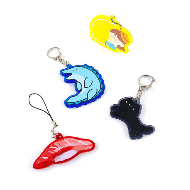 新しいカラーアクリルキーホルダーのオリジナル印刷・作成がME-Q（メーク）でスタート！（2023/11/24）